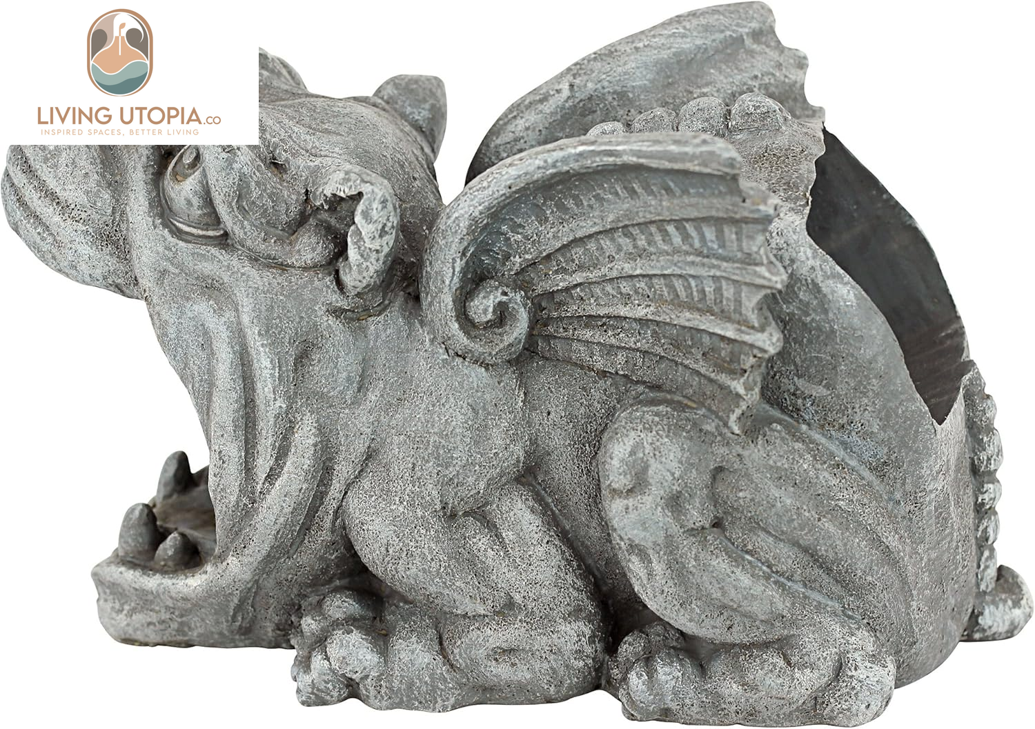 Roland the Gothic Gargoyle Gutter Guardian Rain Downspout Extension Outdoor Statue, 10 Inch Long, Cast Stone Resin, Grey Stone Finish