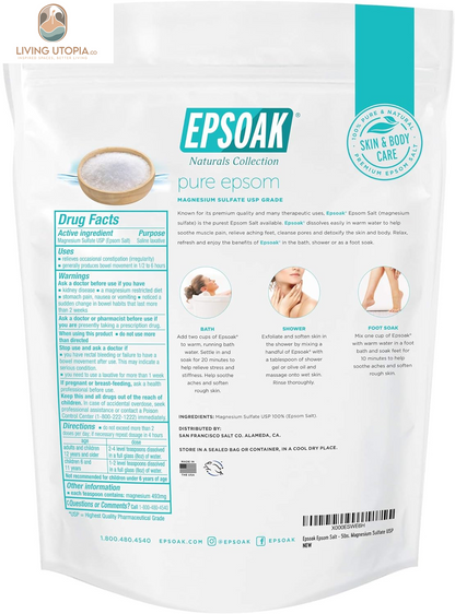 Epsom Salt 10 Lbs. (Qty. 2, 5 Lb. Bags) Magnesium Sulfate USP