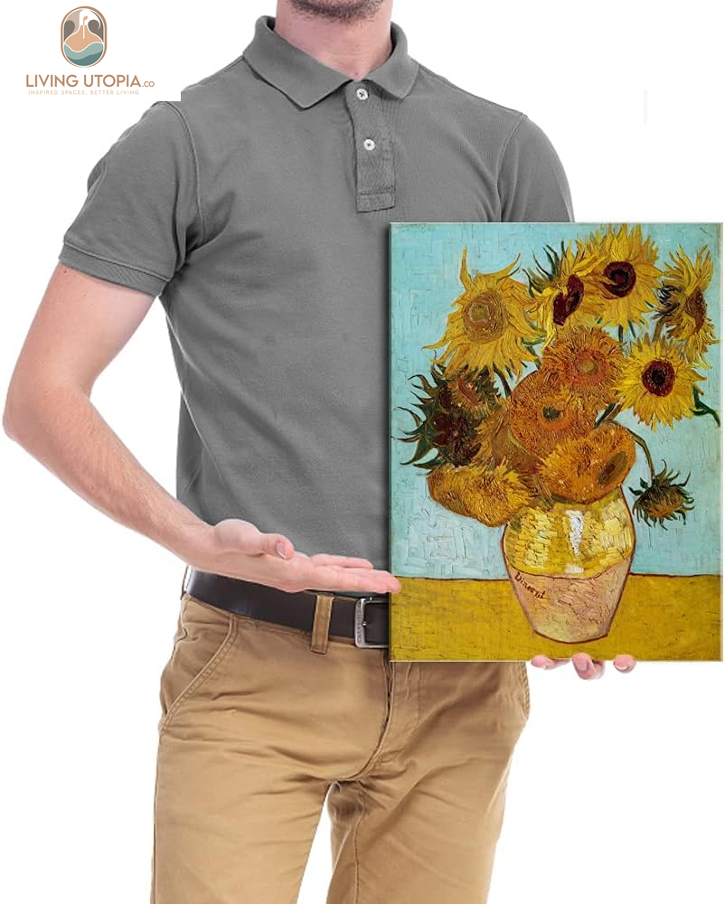 Sunflower by Vincent Van Gogh Oil Paintings Reproduction Modern Floral Giclee Canvas Prints Artwork Flowers Pictures on Canvas Wall Art for Home and Office Decorations