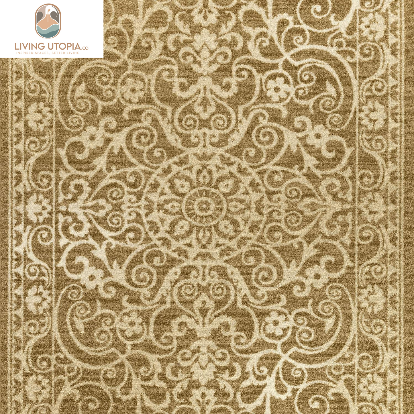 Area Rug - Pelham 5 X 7 Large Area Rugs [Made in USA] for Living Room, Bedroom, and Dining Room, Khaki