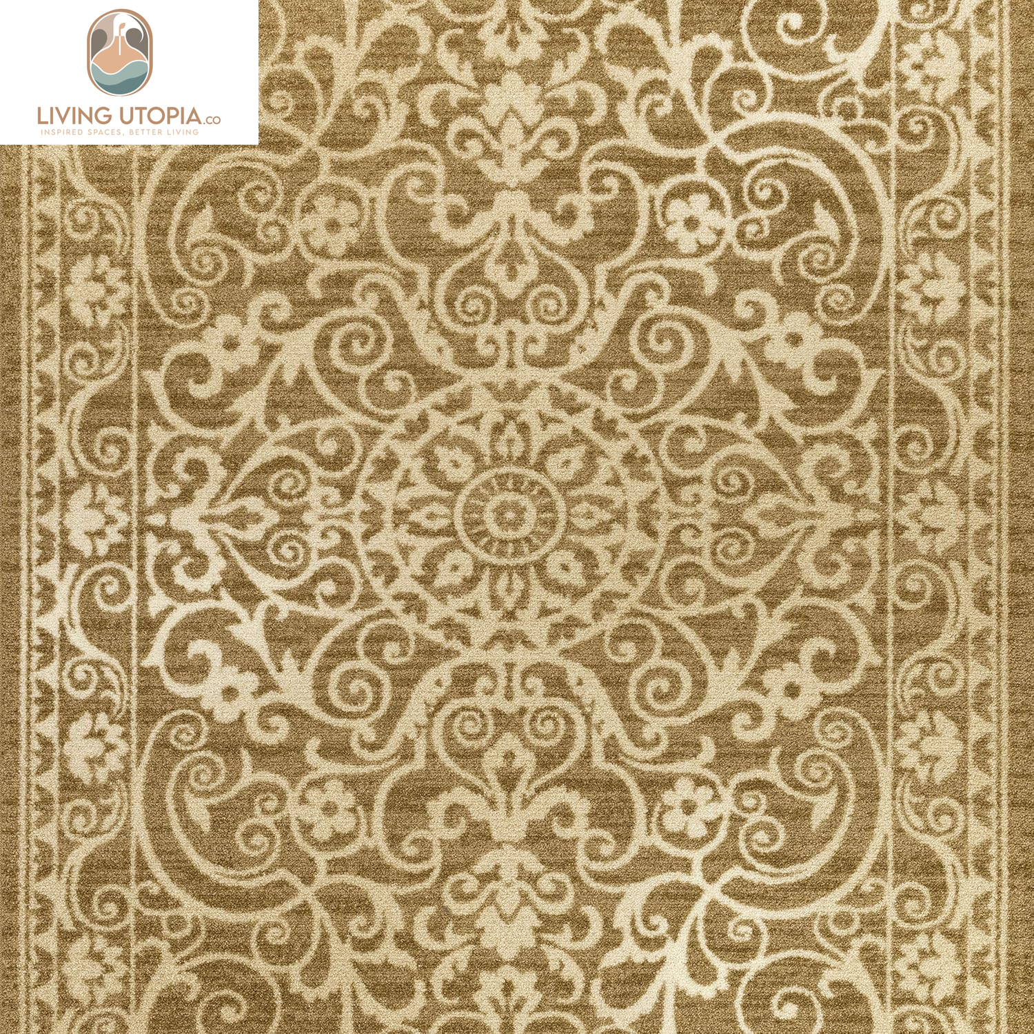 Area Rug - Pelham 5 X 7 Large Area Rugs [Made in USA] for Living Room, Bedroom, and Dining Room, Khaki