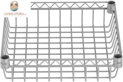 6 Tier Wire Shelving Unit with Baskets Storage Rack Corner Shelves Adjustable Shelf Closet Bathroom Organizers Metal Pantry Kitchen Garage Laundry Room 13.5" D X 13.5" W X 63" H Silver