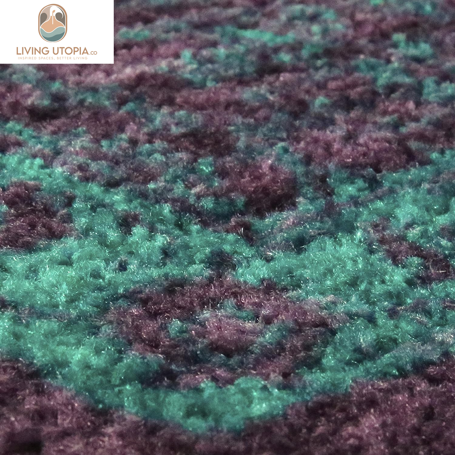 Georgina Traditional Area Rugs – Made in USA – Low Profile, Non Slip, Pet–Friendly Mat for Bedroom, Office, Living & Dining Room, 5' X 7', Wineberry/Teal