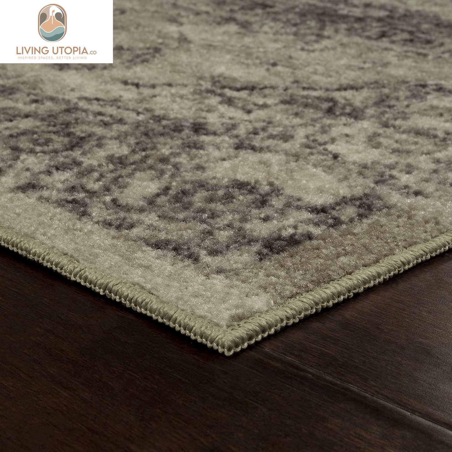 Distressed Lexington Area Rugs Carpet for Living Room & Bedroom [Made in USA], 5 X 7, Brown/Neutral