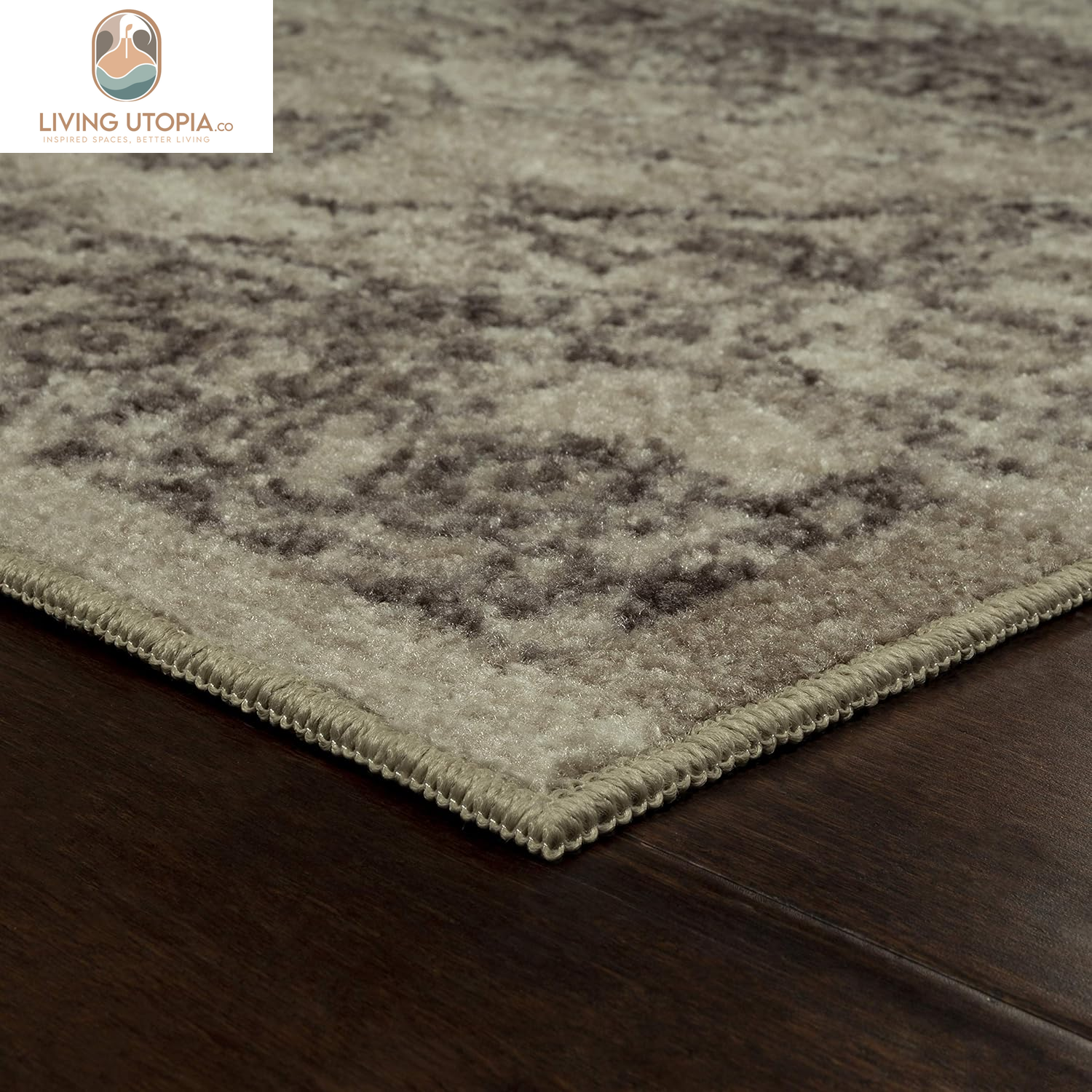 Distressed Lexington Area Rugs Carpet for Living Room & Bedroom [Made in USA], 5 X 7, Brown/Neutral