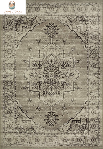 Distressed Lexington Area Rugs Carpet for Living Room & Bedroom [Made in USA], 5 X 7, Brown/Neutral
