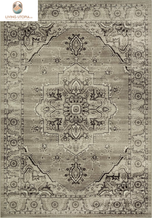 Distressed Lexington Area Rugs Carpet for Living Room & Bedroom [Made in USA], 5 X 7, Brown/Neutral