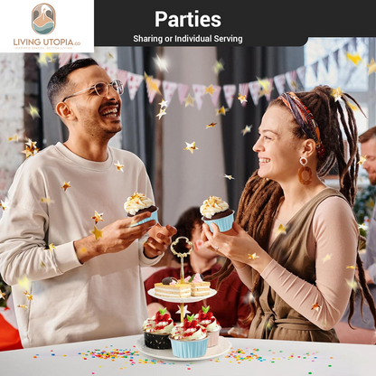 Aluminum Cups with Lids, 50Pcs 5Oz 125Ml Foil Cupcake Baking Cups, Muffin Liners Cups with Lids, Disposable Foil Ramekins Pans, Aluminum Foil Cupcake Holders